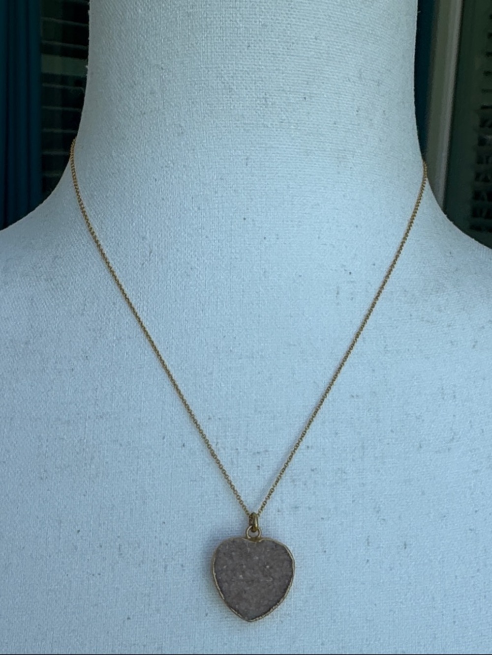 Nina Nguyen druzy heart pendant necklace - NWOT